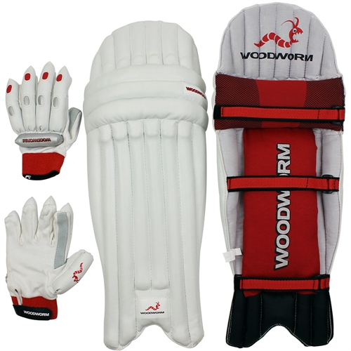 Woodworm Cricket Youth Batting Gloves/Pads Set The Sports HQ