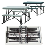 Palm Springs Foldable Camping Table & Bench Set
