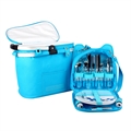 Confidence Picnic Basket BRIGHT BLUE POLKADOTS