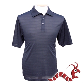 Woodworm Golf Pattern Polo Shirt BLACK