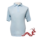 Woodworm Golf Pattern Polo Shirt LIGHT BLUE
