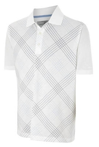 Ashworth Mens Short Sleeve Cotton Print Polo