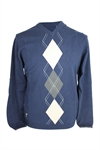 ASHWORTH V NECK SWEATER WITH ARGYL CENTER
