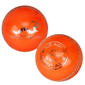 Woodworm League Special 5 ½oz Cricket Ball ORANGE