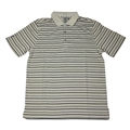 ASHWORTH MENS THIN STRIPES 3 TONE POLO