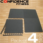 4x Confidence Interlocking Floor Tiles 16 sq ft