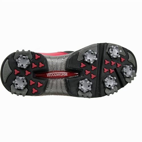 Woodworm Golf Junior Golf Shoes White/Red