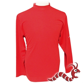 Woodworm Golf Long Sleeve Mock Shirt RED