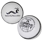Woodworm Supreme County 5 1/2oz Cricket Ball WHITE