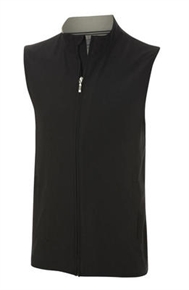Ashworth Mens Solid Full-Zip Vest Black