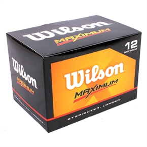 12 PERSONALISED Wilson Maximum Golf Balls