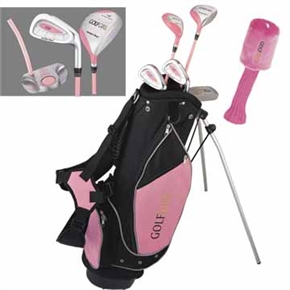 GolfGirl Pink Girls Junior Set inc bag Ages 4-7