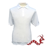 Woodworm Golf Pattern Polo Shirt WHITE