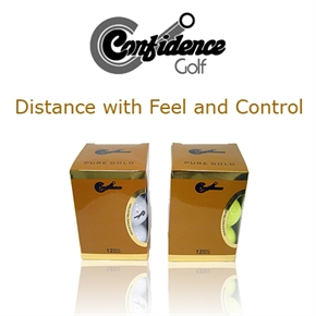 24 Confidence Pure Gold Golf Balls