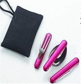 3 Piece Pink Cutlery Set by Camping.co.uk