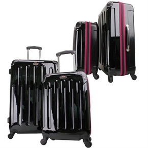 Swiss Case 4 Wheel EZ2C 2Pc Suitcase Set PINK