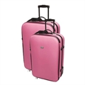 2 Pink Confidence Expandable Suitcases with Wheels